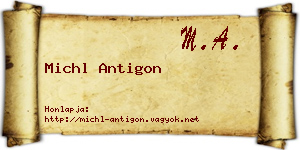 Michl Antigon névjegykártya